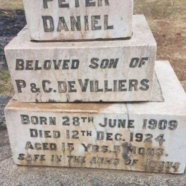 VILLIERS Peter Daniel, de 1909-1924