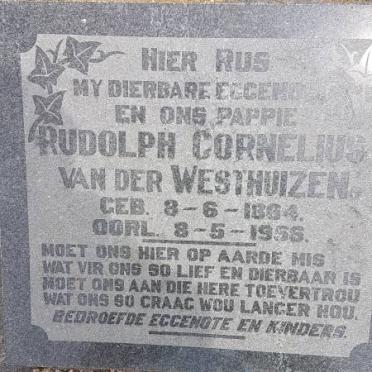 WESTHUIZEN Rudolph Cornelius, van der 1864-1956
