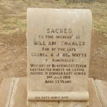 WATTS William Charles -1918