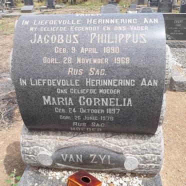 ZYL Jacobus Philippus, van 1890-1968 &amp; Maria Cornelia 1897-1979