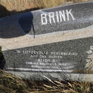 BRINK Alida S. nee LE ROUX 1905-1996