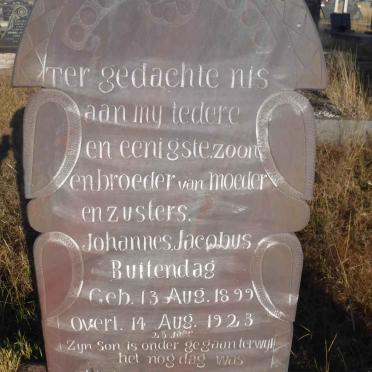 BUITENDAG Johannes Jacobus 1899-1923