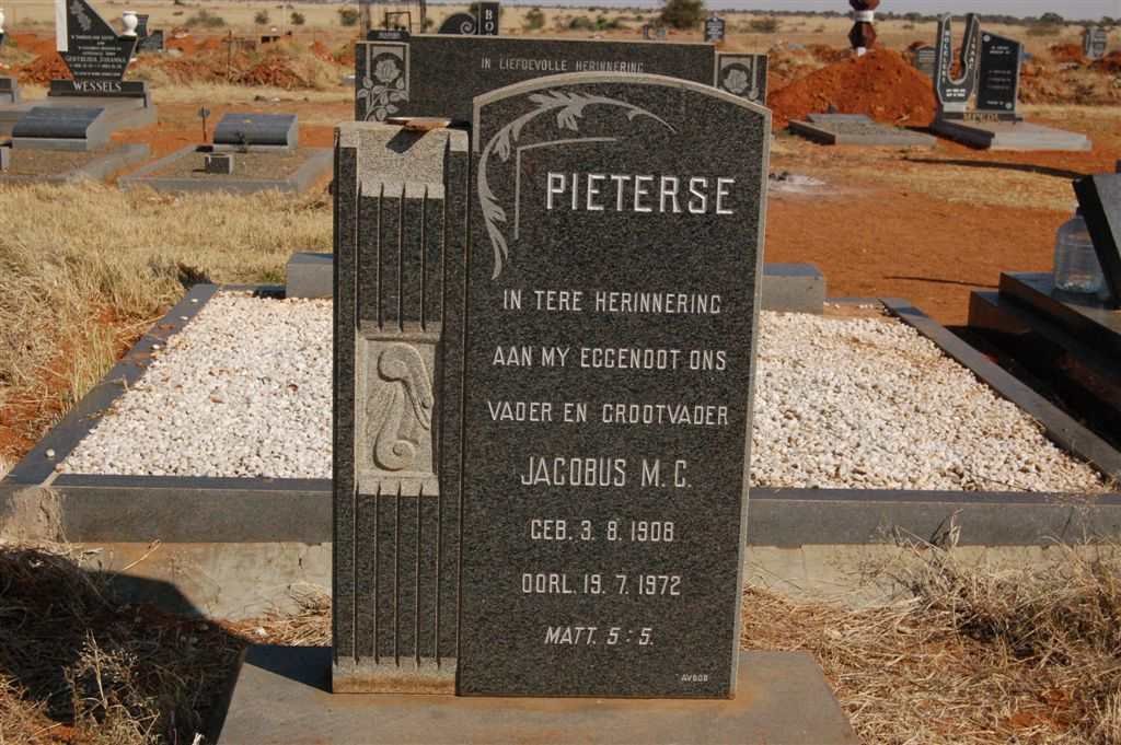 PIETERSE Jacobus M.C. 1908-1972