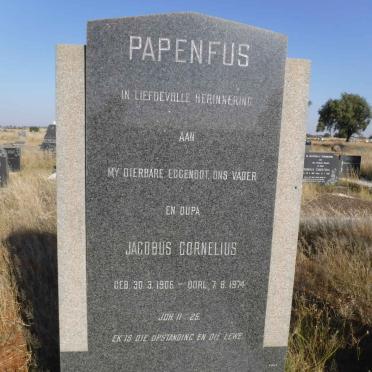 PAPENFUS Jacobus Cornelius 1906-1974