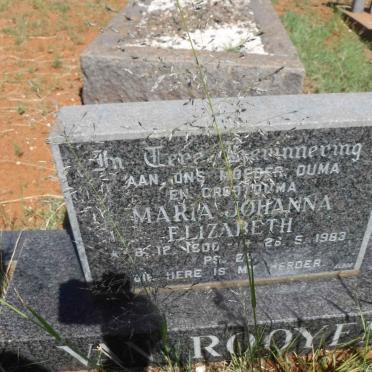 ROOYEN Maria Johanna Elizabeth, van 1908-1983