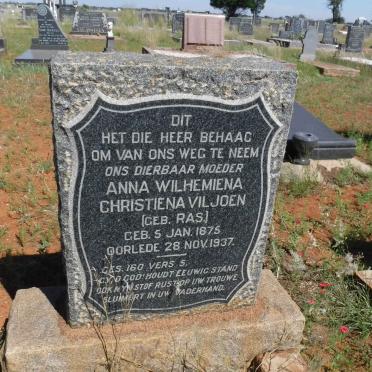 VILJOEN Anna Wilhemiena Christiena nee RAS 1875-1937
