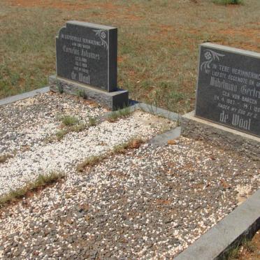 WAAL Cornelius Johannes, de 1888-1969 &amp; Wilhelmina Gertruida VON BARGEN 1887-1967