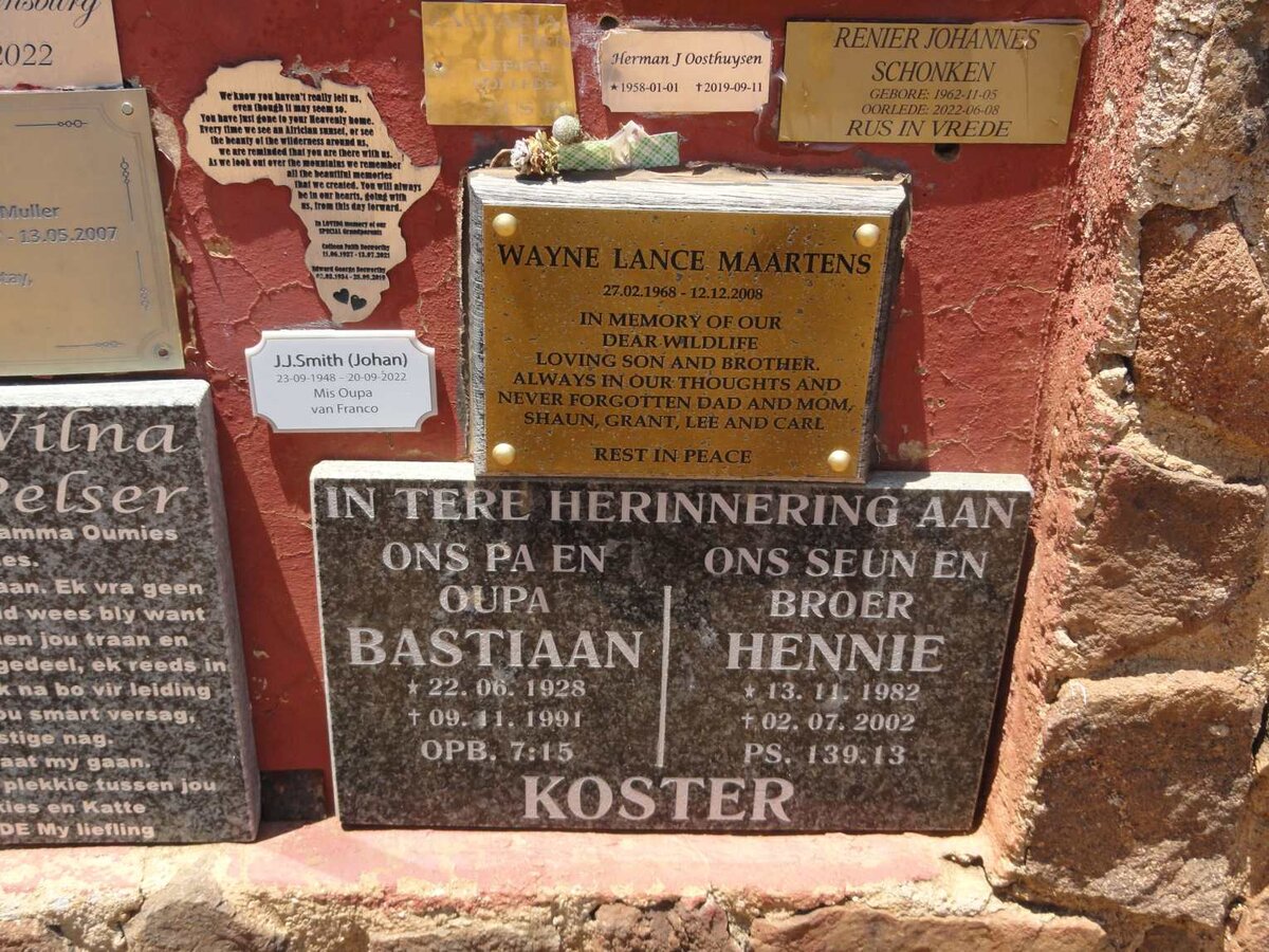 13. Memorial Wall - see names