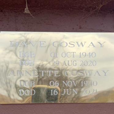 COSWAY Dave 1940-2020 & Annette 1940-2021