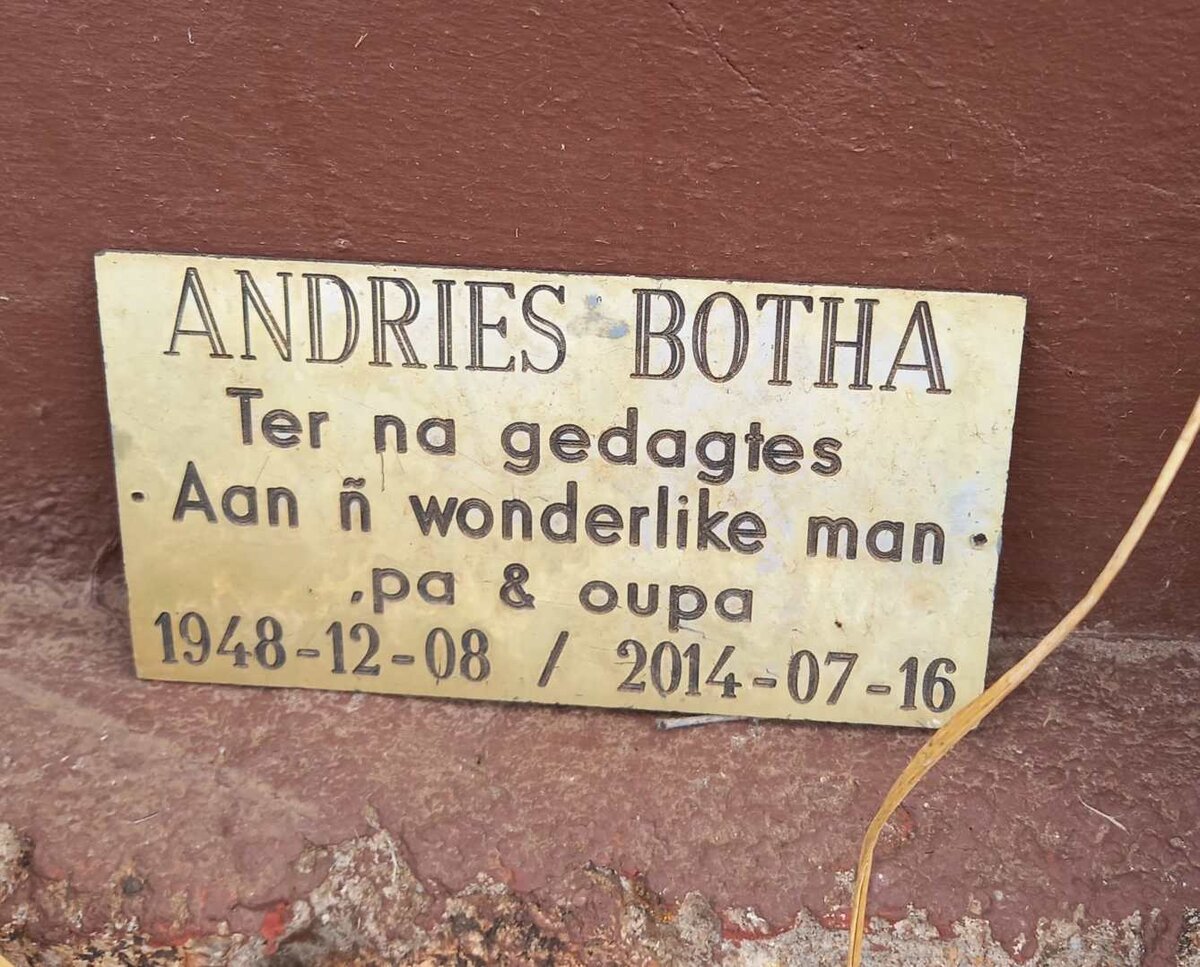 BOTHA Andries 1948-2014