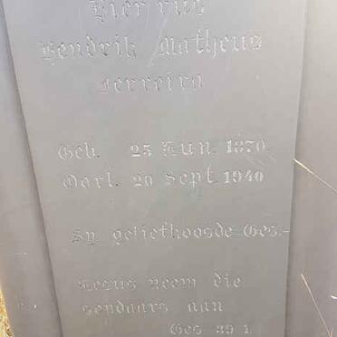 FERREIRA Hendrik Matheus 1870-1940