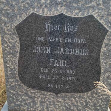 FAUL John Jacobus 1899-1975