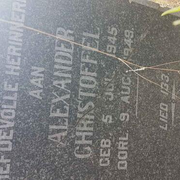 MULLER Alexander Christoffel 1945-1949