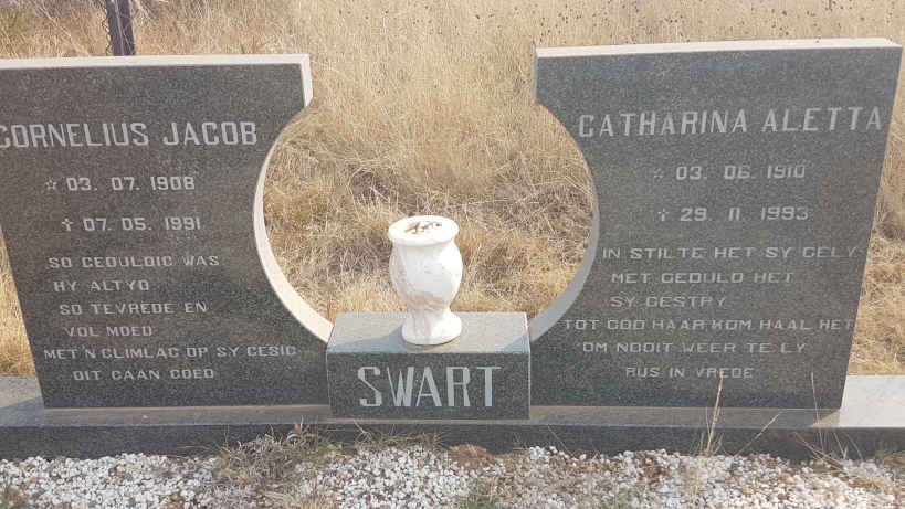 SWART Cornelius Jacob 1908-1991 &amp; Catharina Aletta 1910-1993