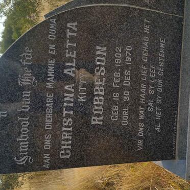 ROBBESON Christina Aletta 1902-1970