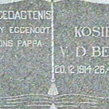 BERG Jacobus Frederik, v.d. 1914-1969