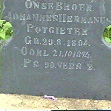 POTGIETER Johannes Hermanus 1894-1894