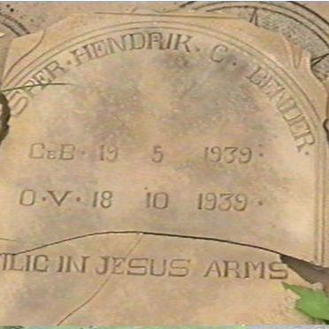 BENDER Casper Hendrik C. 1939-1939