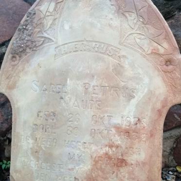 NAUDE Sarel Petrus 1878-1932