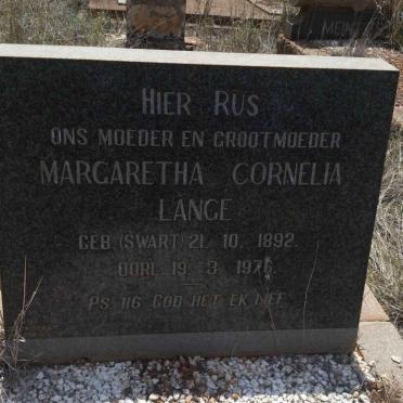 LANGE Margaretha Cornelia nee SWART 1892-1976
