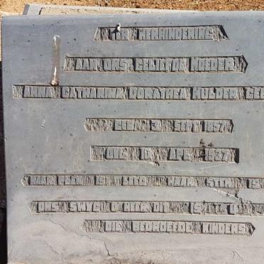 MULDER Anna Catharina Dorathea nee JOUBERT 1857-1937