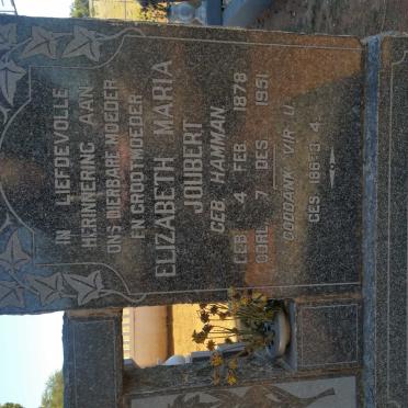 JOUBERT Elizabeth Maria nee HAMMAN 1878-1951