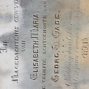 GADE Elizabeth Maria -1885