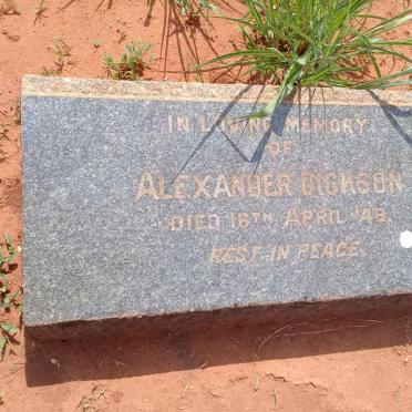 DICKSON Alexander -1948