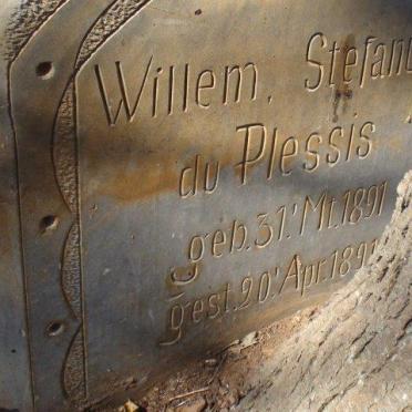 PLESSIS Willem Stefanus, du 1891-1891