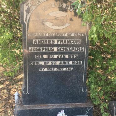 SCHEEPERS Andries Francois Josephus 1895-1939