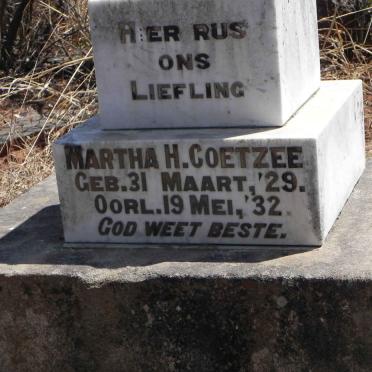 COETZEE Martha H. 1929-1932