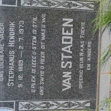 STADEN Stephanus Hendrik, van 1889-1973