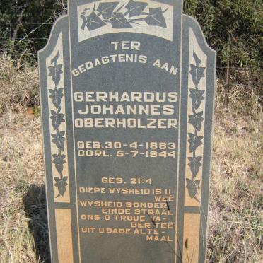 OBERHOLZER Gerhardus Johannes 1883-1944