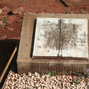 HOOGENDYK Freddie 1921-1943