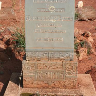 FAURIE Johannes W.C. 1884-1935