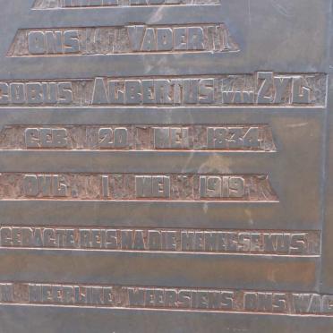 ZYL Jacobus Albertus, van 1834-1919