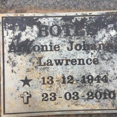 BOTES Antonie Johannes Lawrence 1944-2010