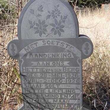 BERG Hettie, van den 1926-1926