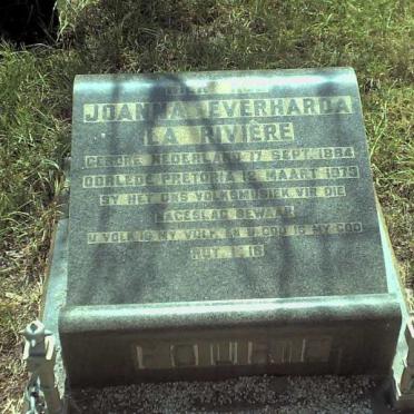 FOURIE Joanna Everharda nee LA RIVIERE 1884-1973