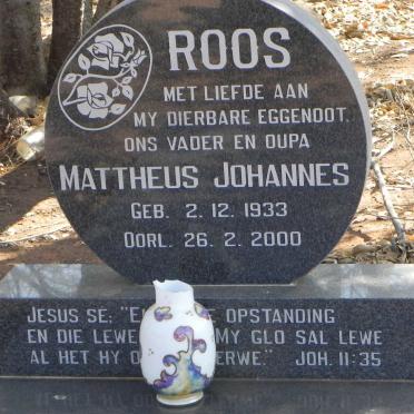 ROOS Mattheus Johannes 1933-2000