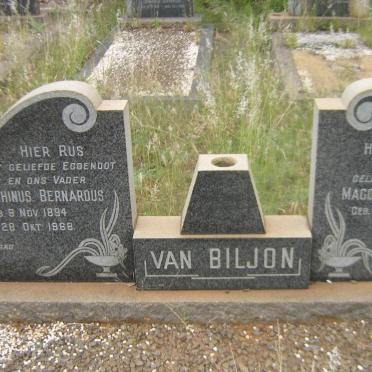 BILJON Marthinus Bernardus, van 1894-1968 &amp; Magdalena Hendrina  JOUBERT 1896-1972