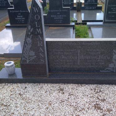 WOLMARANS Dick Jacobus 1936-1980 &amp; Johanna Maria 1945-1998