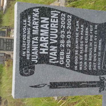 HARMAN Juanita Maryka, VAN VUUREN 2002-2002