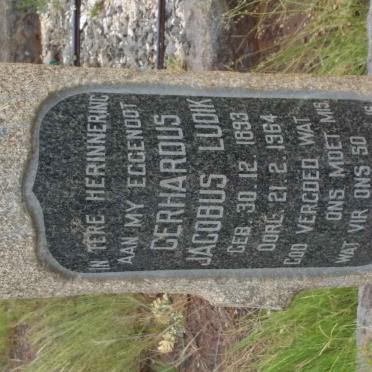 LUDIK Gerhardus Jacobus 1893-1964