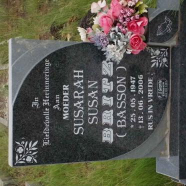 BRITZ Susarah Susan nee BASSON 1947-2006
