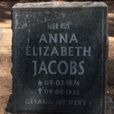 JACOBS Anna Elizabeth 1876-1935