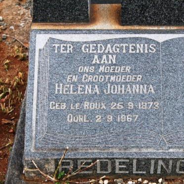 REDELINGHUYS Helena Johanna nee LE ROUX 1873-1967