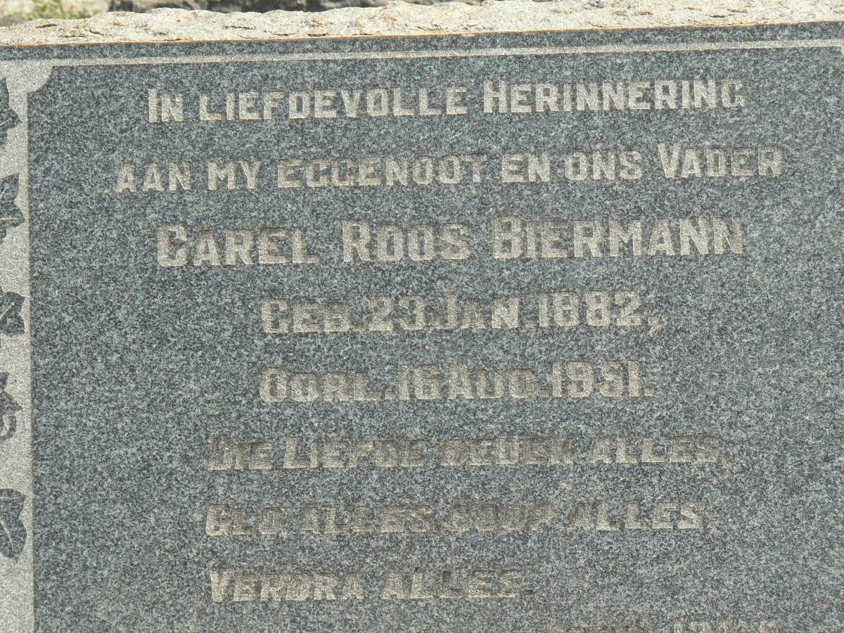 BIERMANN Carel Roos 1882-1951