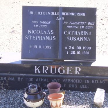 KRUGER Nicolaas Stephanus 1932- &amp; Catharina Susanna 1939-1991