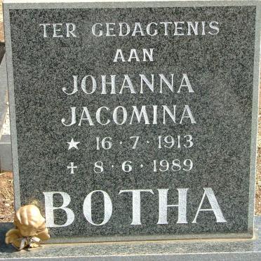 BOTHA Johanna Jacomina 1913-1989